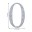 Decorative Rhinestone Number "0" Stickers, Glitter Adhesive Craft Numbers Silver DIY Sparkle Embellishments 4"