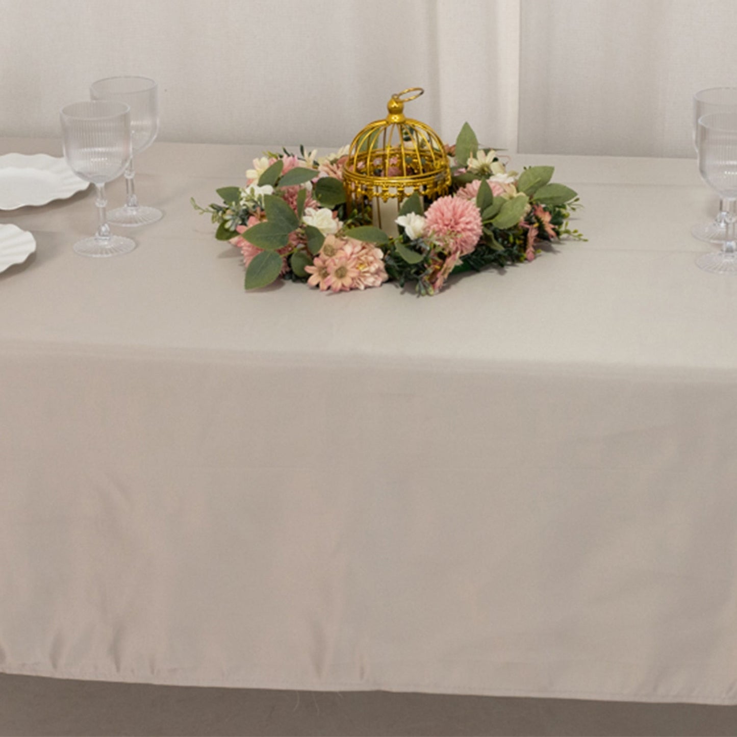 Lamour Satin 60"x102" Rectangle Tablecloth Silver - Durable & Silky Soft Feel Table Cover