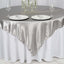 Satin 72"x72" Table Overlay Square Tablecloth Silver - Smooth Finish Table Cover