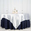 Satin 90"x90" Table Overlay Square Tablecloth White - Smooth Finish for Luxurious Events