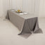 Lamour Satin 90"x156" Rectangle Tablecloth Silver - Luxurious, Soft Seamless Table Cover