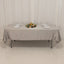 Lamour Satin 60"x102" Rectangle Tablecloth Silver - Durable & Silky Soft Feel Table Cover