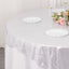 Polyester 72"x72" Table Overlay Square Tablecloth Silver - Sequin Dots Wrinkle-Free Table Cover