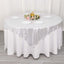 Polyester 72"x72" Table Overlay Square Tablecloth Silver - Sequin Dots Wrinkle-Free Table Cover