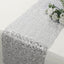 Mesh 11"x108" Table Runner Metallic Silver â€“ Glitter Design for Convenient Event Decoration