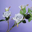 2 Stems 38" Tall Silver Artificial Silk Rose Flower Bouquet Bushes