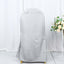 Polyester Slip On Banquet Chair Covers Silver - Stain-Resistant Reusable Durable Fabric