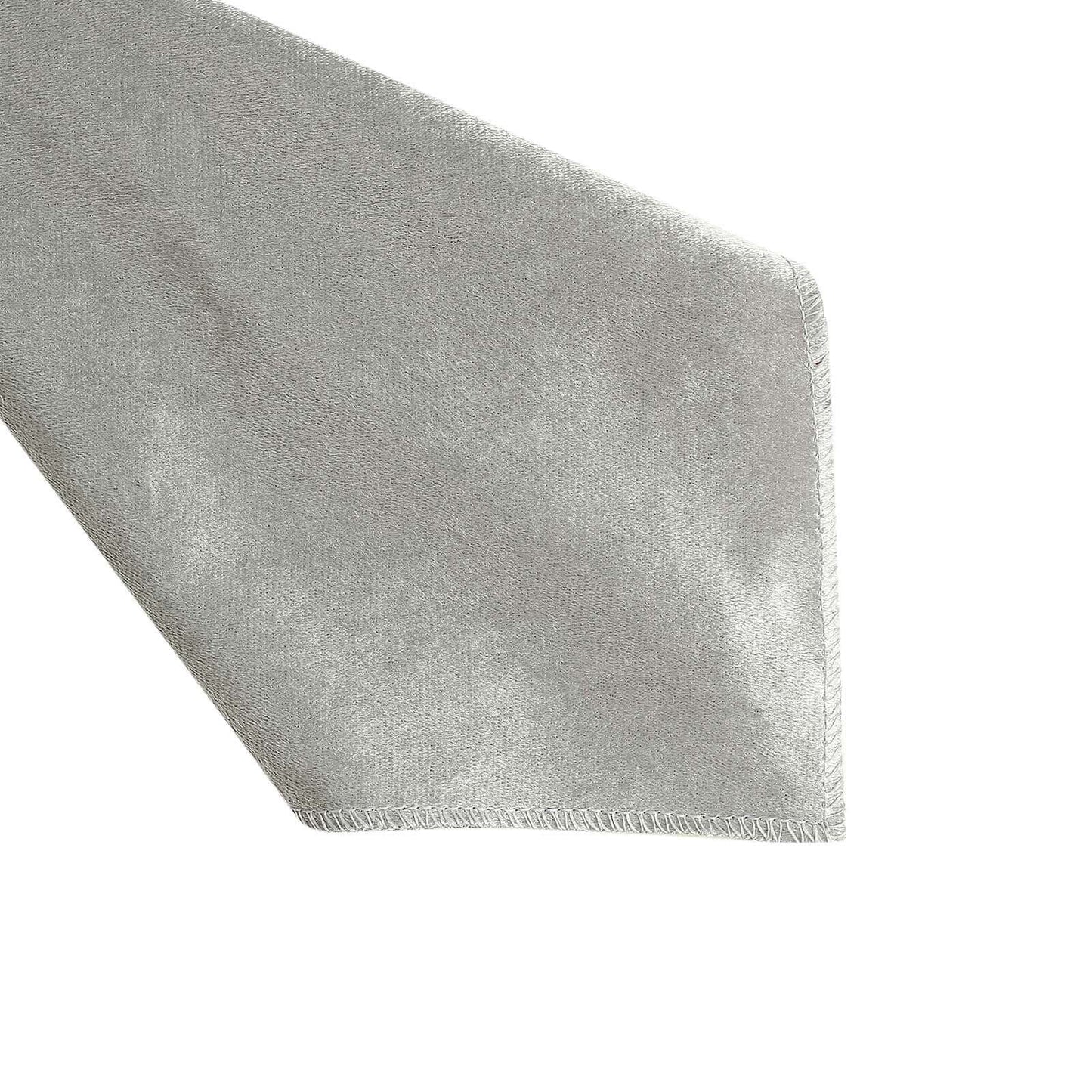 5 Pack Premium Velvet 20"x20" Napkins Silver - Soft Sheen Finish Cloth Napkins