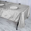 Premium Velvet 60"x102" Rectangle Tablecloth Silver - Reusable & Soft Table Cover