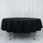 Premium Polyester 90" Round Tablecloth Black - Stain and Wrinkle-Resistant 220GSM Table Cover for Weddings & Event Decor