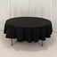 Cotton Blend 90" Round Tablecloth Black - Wrinkle-Resistant Table Cover