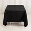 Cotton Blend 70"x70" Square Tablecloth Black - Wrinkle-Resistant Fabric Table Cover