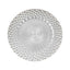 6-Pack Plastic Round Charger Plates 13" in Silver with Peacock Pattern, Exquisite Decorative Dinner Party Charger Tableware