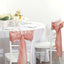 5 Pack Taffeta 6"x106" Chair Sashes Dusty Rose Accordion Crinkle Texture - Stylish Decor for Weddings & Gatherings