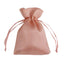 12 Pack 3"x4" Dusty Rose Satin Drawstring Wedding Party Favor Gift Bags