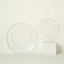 10-Pack Plastic 10" Round Dinner Plates in Clear with Beaded Rim - Disposable Party Plates for Banquets & Festive Occasions