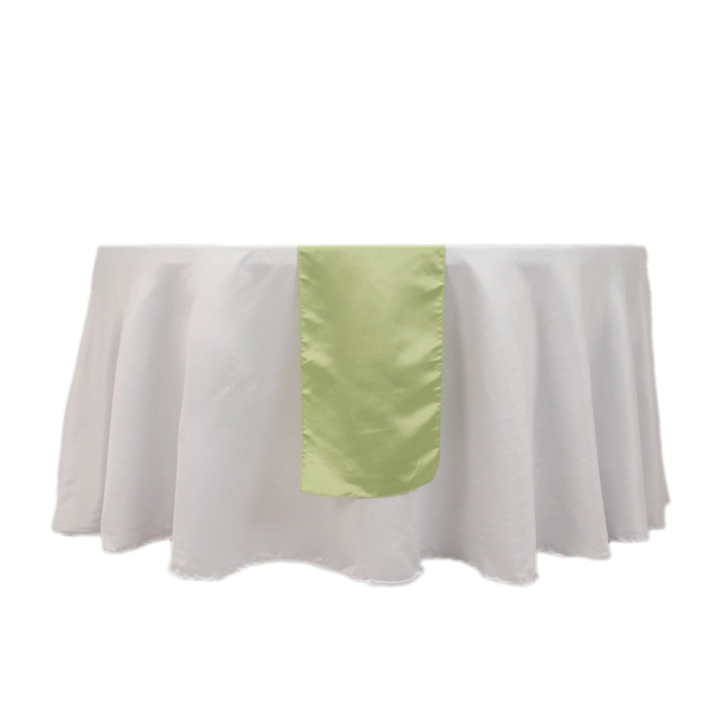 Lamour Satin 12"x108" Table Runner Sage Green - Smooth & Lustrous Finish