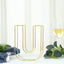 8" Tall Gold Freestanding 3D Decorative Wire Letter, Wedding Centerpiece - U