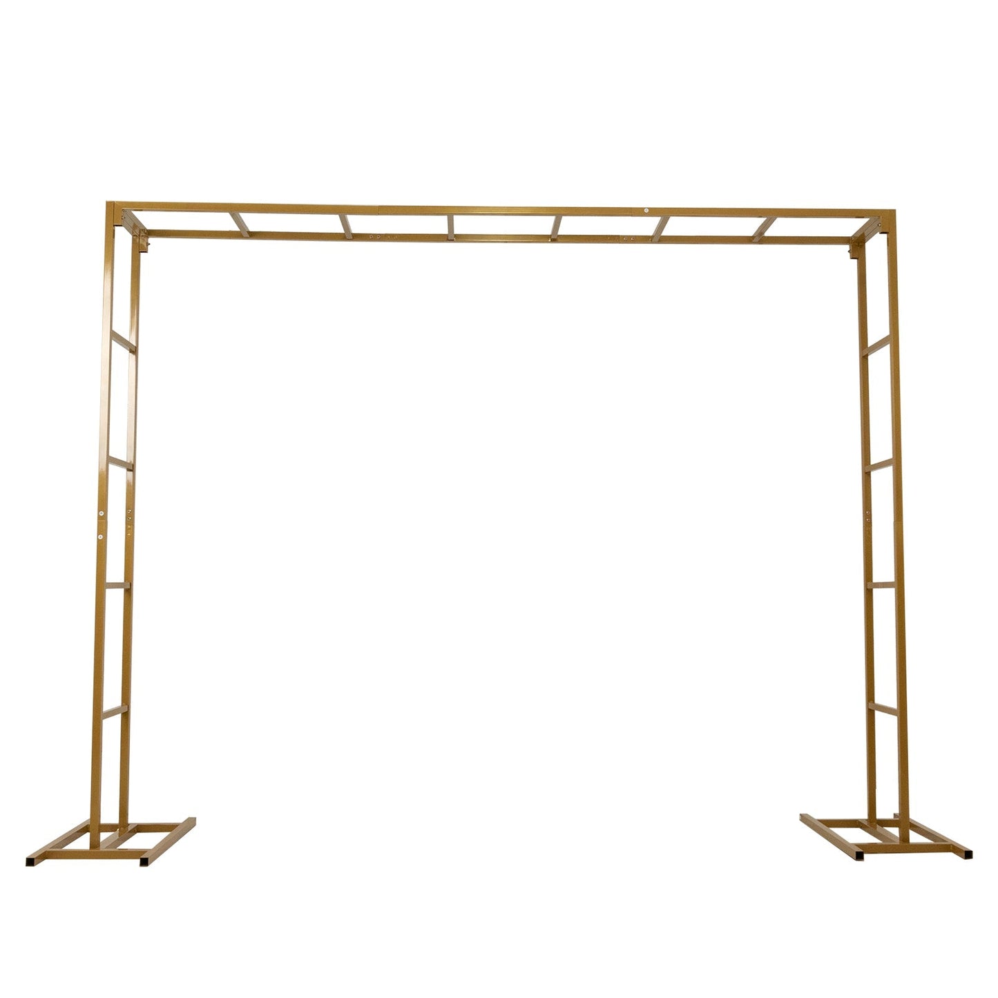6ftx8ft Gold Rectangular Arbor - Freestanding 6' High Over the Table Stand, Backdrop Stand with Double Frame for Floral Balloon DÃ©cor