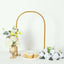 Gold Metal Chiara Arch Table Centerpiece with Rounded Top - Detachable Flower Stand Frame for Weddings 23"