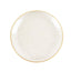 10-Pack Plastic 9" Round Dinner Plates in Clear Gold Glittered Hammered Design with Gold Rim - Modern Disposable Party Plates
