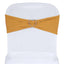 5 Pack Stretch Spandex Chair Sashes Gold - Fitted Finish Two Ply Heavy Duty Chair Bands 5"x12"