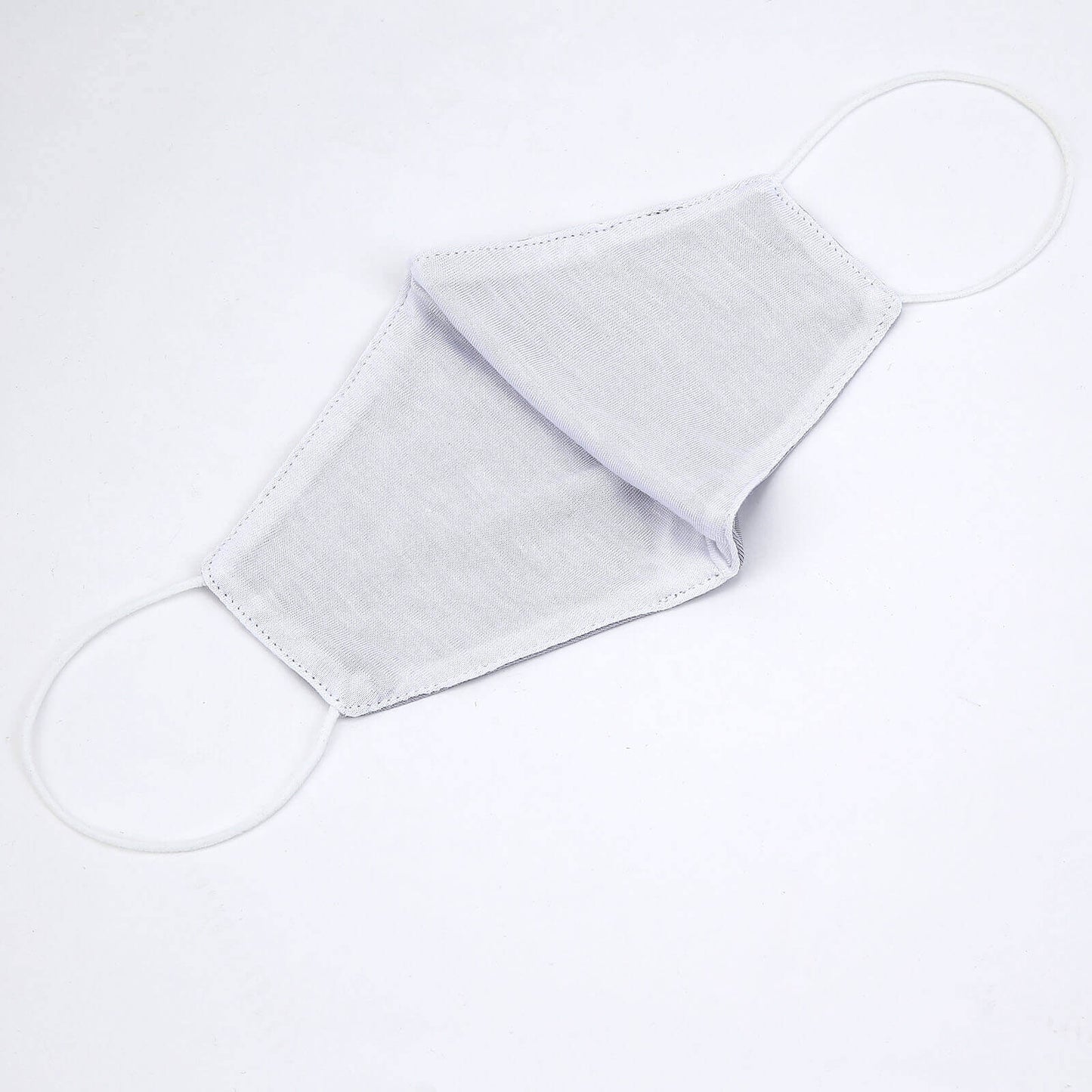 5 Pack 2 Ply Silver Ultra Soft 100% Organic Cotton Face Masks, Reusable Fabric Masks With Soft Ear Loops