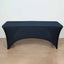 Stretch Spandex 72"x30" Rectangular Table Cover Navy Blue with Curved Open Back Design Tailored Professional Look