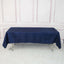 Taffeta 60"x102" Rectangle Tablecloth Navy Blue - Accordion Crinkle Table Cover