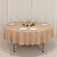 Premium Polyester 90" Round Tablecloth Nude - Stain and Wrinkle-Resistant Design with 220GSM Thickness Table Cover