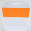 5 Pack Stretch Spandex Chair Sashes Orange - Fitted Finish Two Ply Heavy Duty Chair Bands 5"x12"