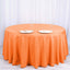 Polyester 120" Round Tablecloth Orange - Seamless Wrinkle-Resistant Table Cover