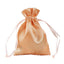 12 Pack 3"x4" Peach Satin Drawstring Pouch Wedding Party Favor Gift Bag