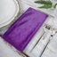 5 Pack Premium Velvet 20"x20" Napkins Purple - Soft Sheen Finish Cloth Napkins