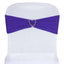 5 Pack Stretch Spandex Chair Sashes Purple - Fitted Finish Two Ply Heavy Duty Chair Bands 5"x12"