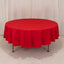 Cotton Blend 90" Round Tablecloth Red - Wrinkle-Resistant Table Cover