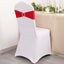 5 Pack Spandex Chair Sashes Red with Gold Rhinestone Buckles - Reusable Four-Way Stretch Sash Bands 5"x14"