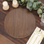6-Pack Disposable Table Placemats in Brown with Walnut Wood Design - Cardboard Placemats for Rustic & Farmhouse Themes 13"
