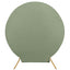 7.5ft Dusty Sage Green Round Spandex Fit Party Backdrop Stand Cover
