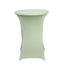 Spandex 30" Round Cocktail Table Cover Sage Green - Easy to Maintain Stretch Fitted Highboy Tablecloth