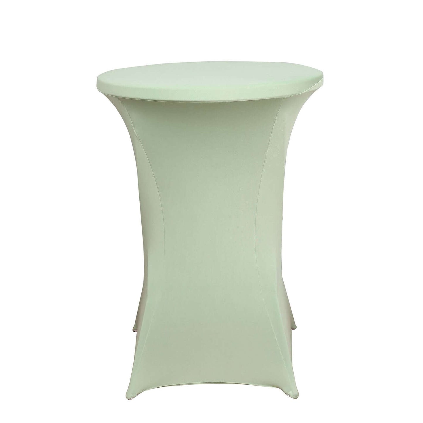 Spandex 30" Round Cocktail Table Cover Sage Green - Easy to Maintain Stretch Fitted Highboy Tablecloth