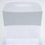 5 Pack Stretch Spandex Chair Sashes Silver - Fitted Finish Two Ply Heavy Duty Chair Bands 5"x12"