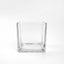 Glass Flower Vase Square Design Heavy Duty Clear - Premium Table Centerpiece for Events 4"