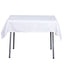 Polyester Square 54"x54" Tablecloth White - Wrinkle-Resistant & Durable Table Cover for Events