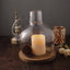 Glass Candle Holder Cloche Jar Dome Clear with Wooden Base - Stylish Centerpiece for Floral Displays 10"