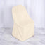 10 Pack Polyester Chair Covers for Folding Chairs Beige - Wrinkle-Free Stain-Resistant Slip-On Slipcovers