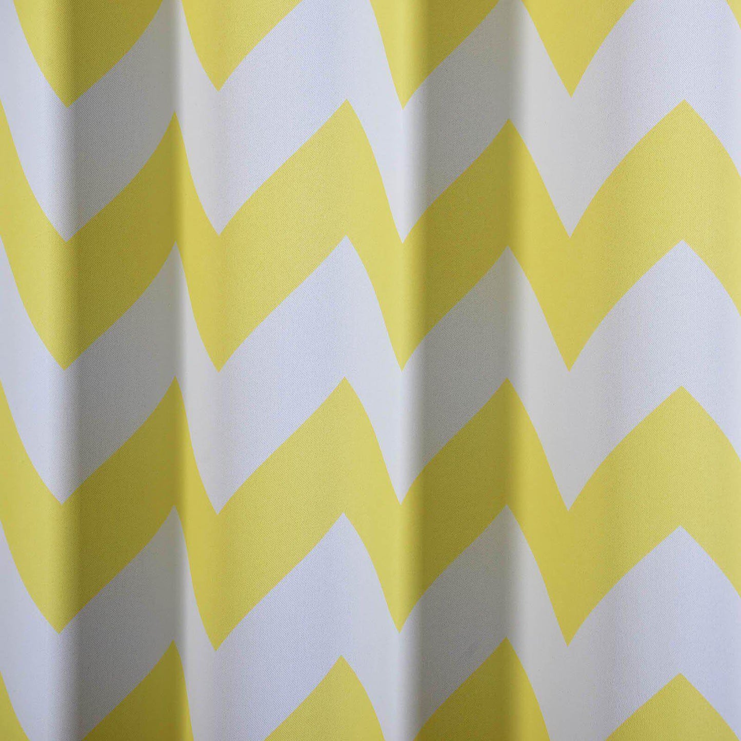 2 Pack White Yellow Chevron Design Thermal Blackout Curtains With Chrome Grommet Window Treatment Panels - 52"x108"