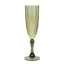 6-Pack Plastic Wedding Toast Flutes Dusty Sage Green Transparent Crystal Cut Style - Reusable Champagne Glasses 8oz