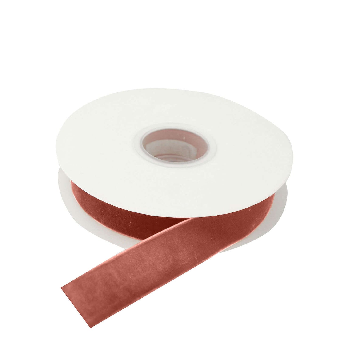 10 Yards Terracotta (Rust) 1" Velvet Single Faced Ribbon Spool, DIY Craft Supplies, Velvet and Nylon Ribbon Roll