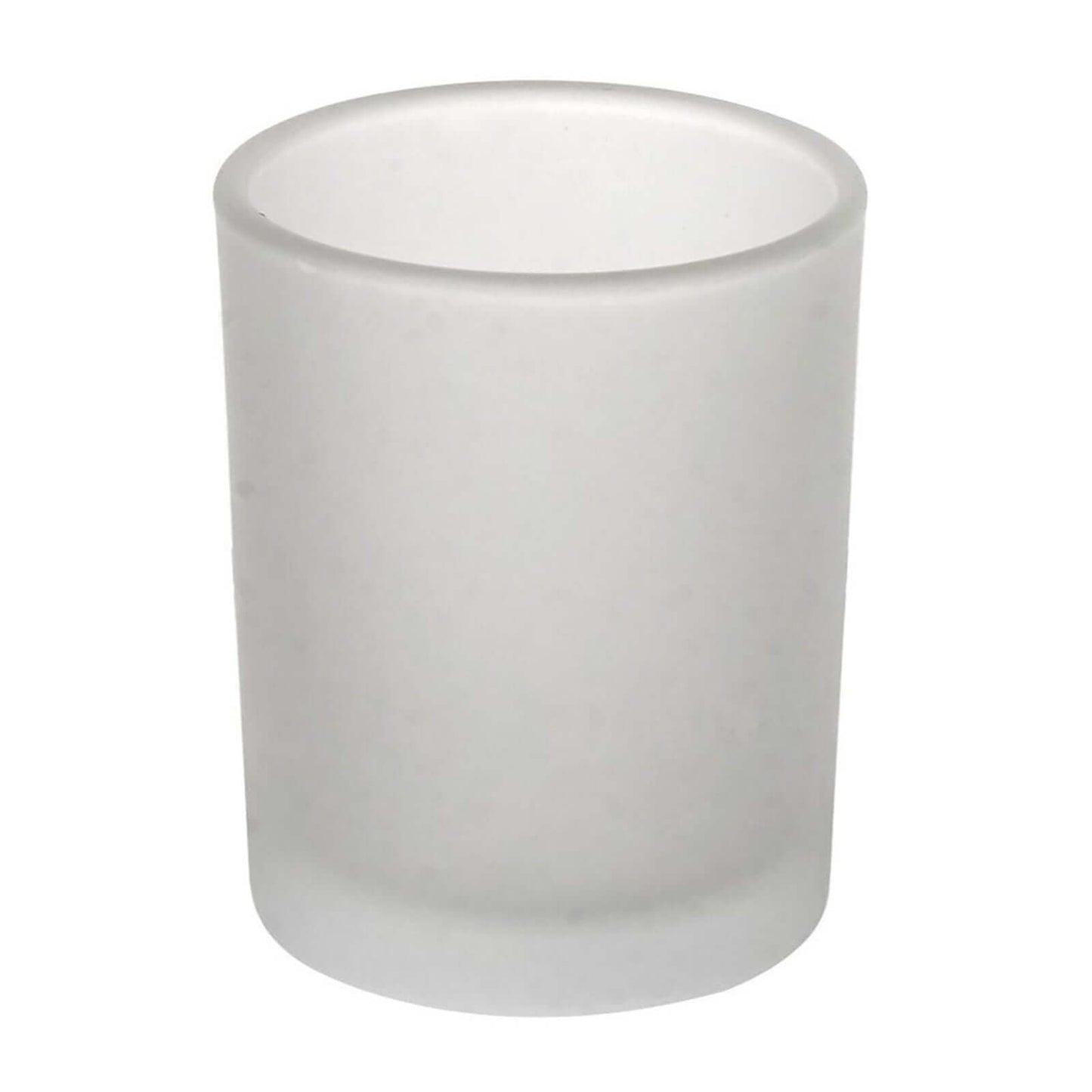 12-Pack Glass Votive Candle Holders Frosted - Tealight Holder Set for Weddings and Events 2.5"